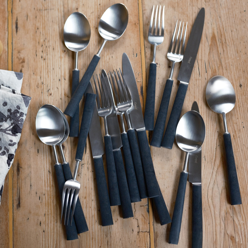 Cutipol Ebony 24 Piece Cutlery Set / Black and Stainless Steel