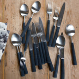 Cutipol Ebony 24 Piece Cutlery Set / Black and Stainless Steel