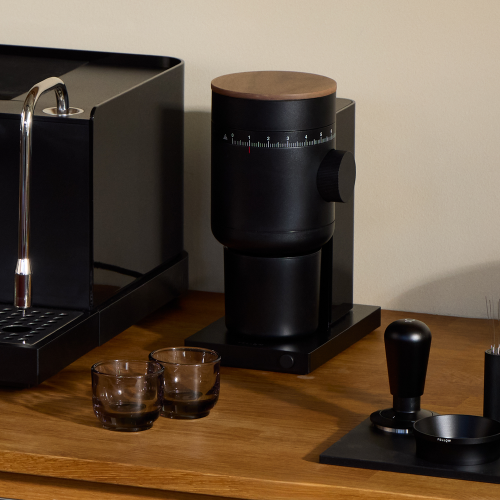 Fellow Opus 2 Conical Burr Coffee Grinder / Black & Walnut