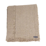 AquaVireo Fringed Linen Tablecloth / Natural