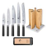 Kai Shun Classic 5 Knife, Whetstone and Block Set / Oak Block