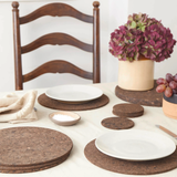 Smoked Cork Round Placemat 25cm / Set of 4