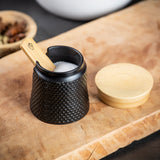 Peugeot Bali Fonte Cast Iron Salt Cellar / Black