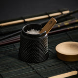 Peugeot Bali Fonte Cast Iron Salt Cellar / Black