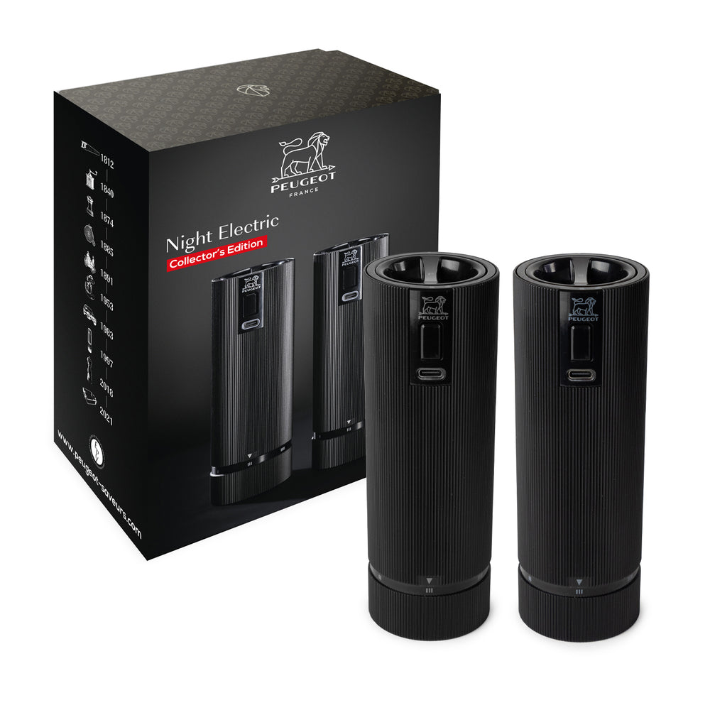 Peugeot Line u'Select Zirlion Electric Salt & Pepper Mill Set (New Model) / Black