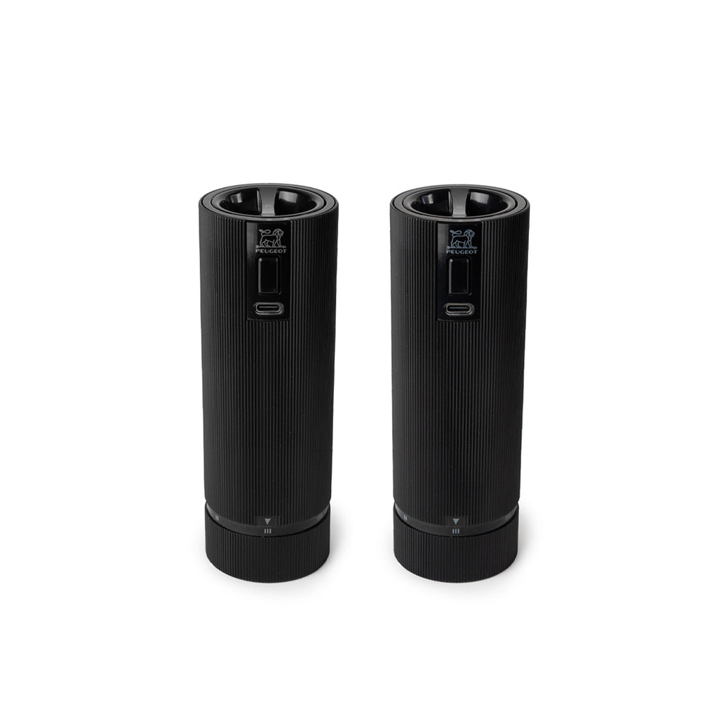 Peugeot Line u'Select Zirlion Electric Salt & Pepper Mill Set (New Model) / Black