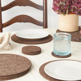 Smoked Cork Coasters 10cm / Set of 4