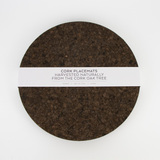 Smoked Cork Round Placemat 25cm / Set of 4