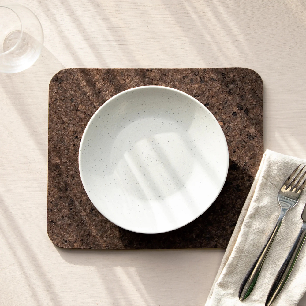 Smoked Cork Rectangular Placemat 29.5x25cm / Set of 4
