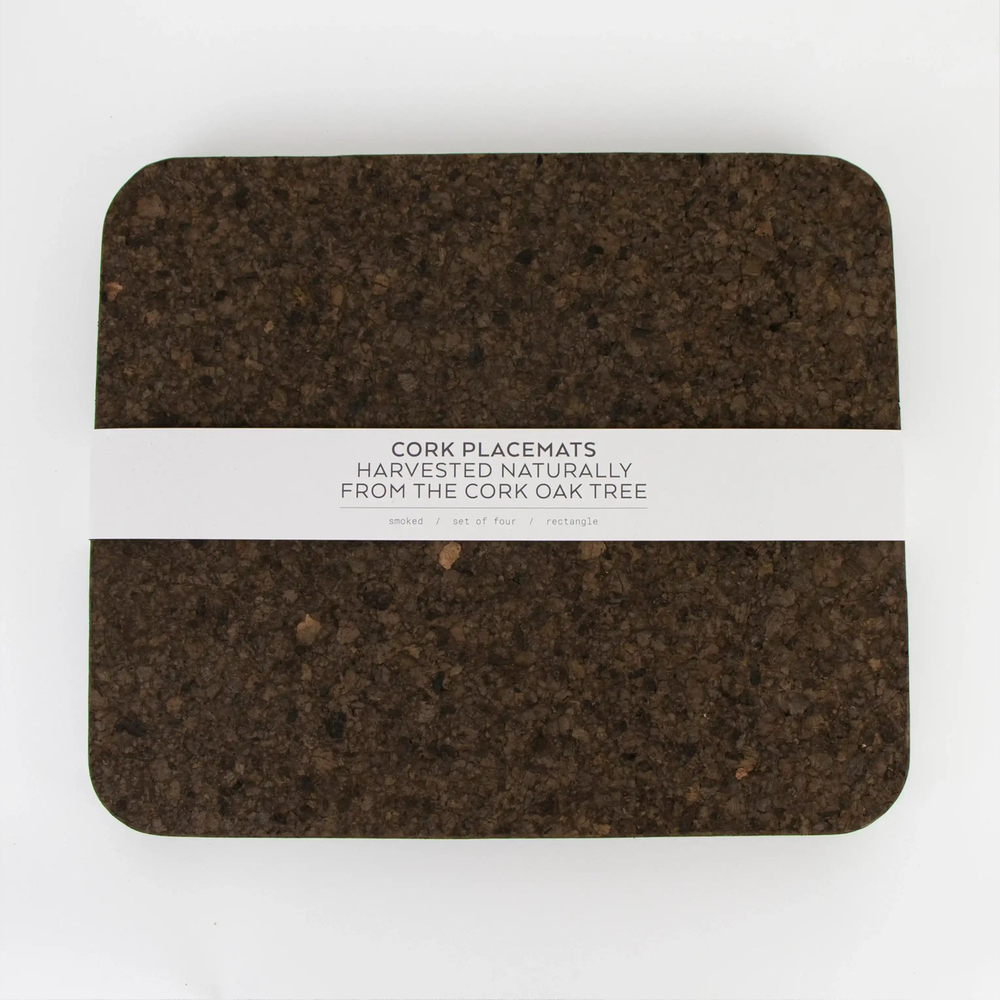 Smoked Cork Rectangular Placemat 29.5x25cm / Set of 4