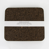 Smoked Cork Rectangular Placemat 29.5x25cm / Set of 4