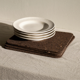 Smoked Cork Rectangular Placemat 29.5x25cm / Set of 4
