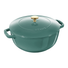 Staub Cast Iron Cocotte with Curved Base / Eucalyptus / 24cm