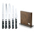 TOJIRO Classic 5 Piece Knife Set / Chef's Knife with Magnetic Knife Block / Ash