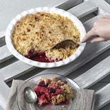 Porcelain Deep Crinkle Pie Dish / 27cm