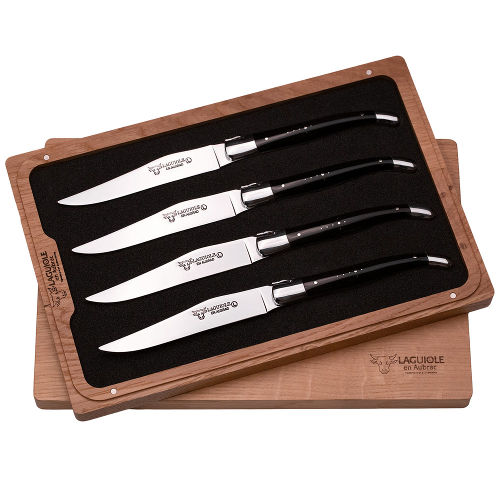 Laguiole en Aubrac 4-Piece Steak Knife Set / Buffalo Horn