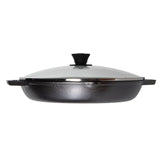 Lodge Chef Collection Chef Pan with Loop Handles and Glass Lid / 30cm / 12"