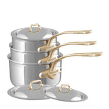 Mauviel M'CookB 3 Piece Saucepan Set with Lids