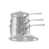 Mauviel M'Elite 3 Piece Saucepan Set with Lids