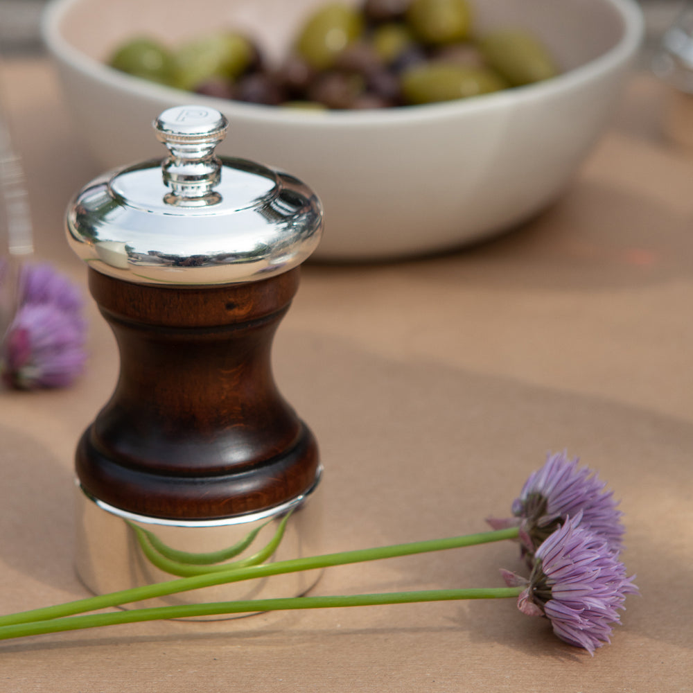 Peugeot Palace Wood & Silver Pepper Mill
