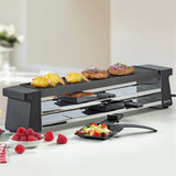 Spring Compact Raclette Grill with Cast Aluminium Plate / Black